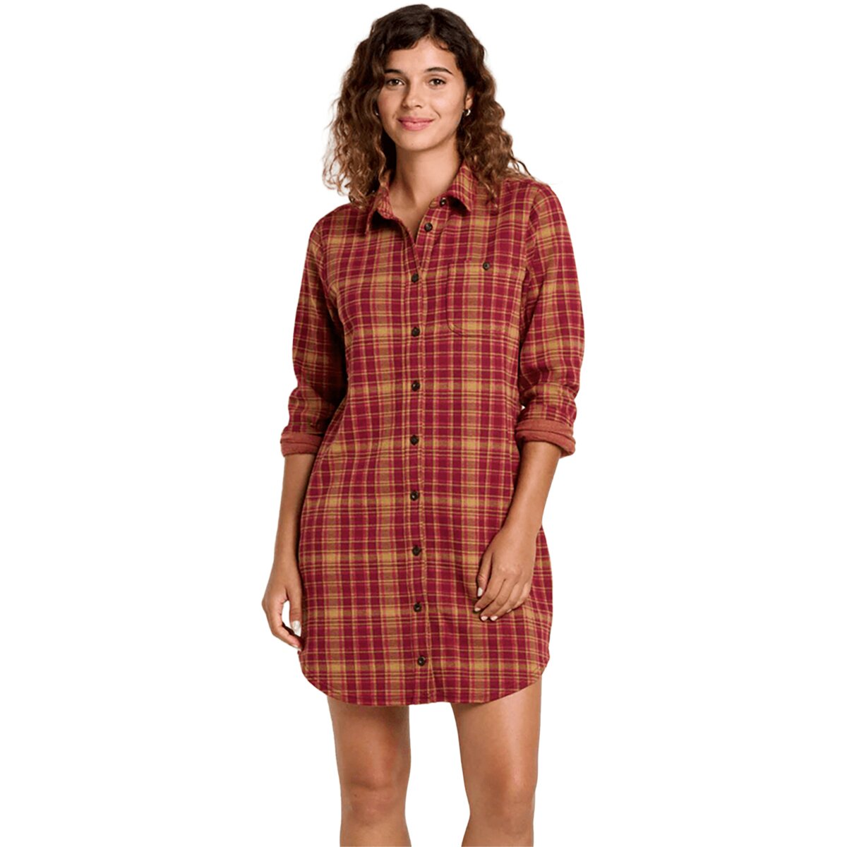 Image of Toad&Co Shadowbrook Long-Sleeve Dress - Women's Sundown Pattern, M