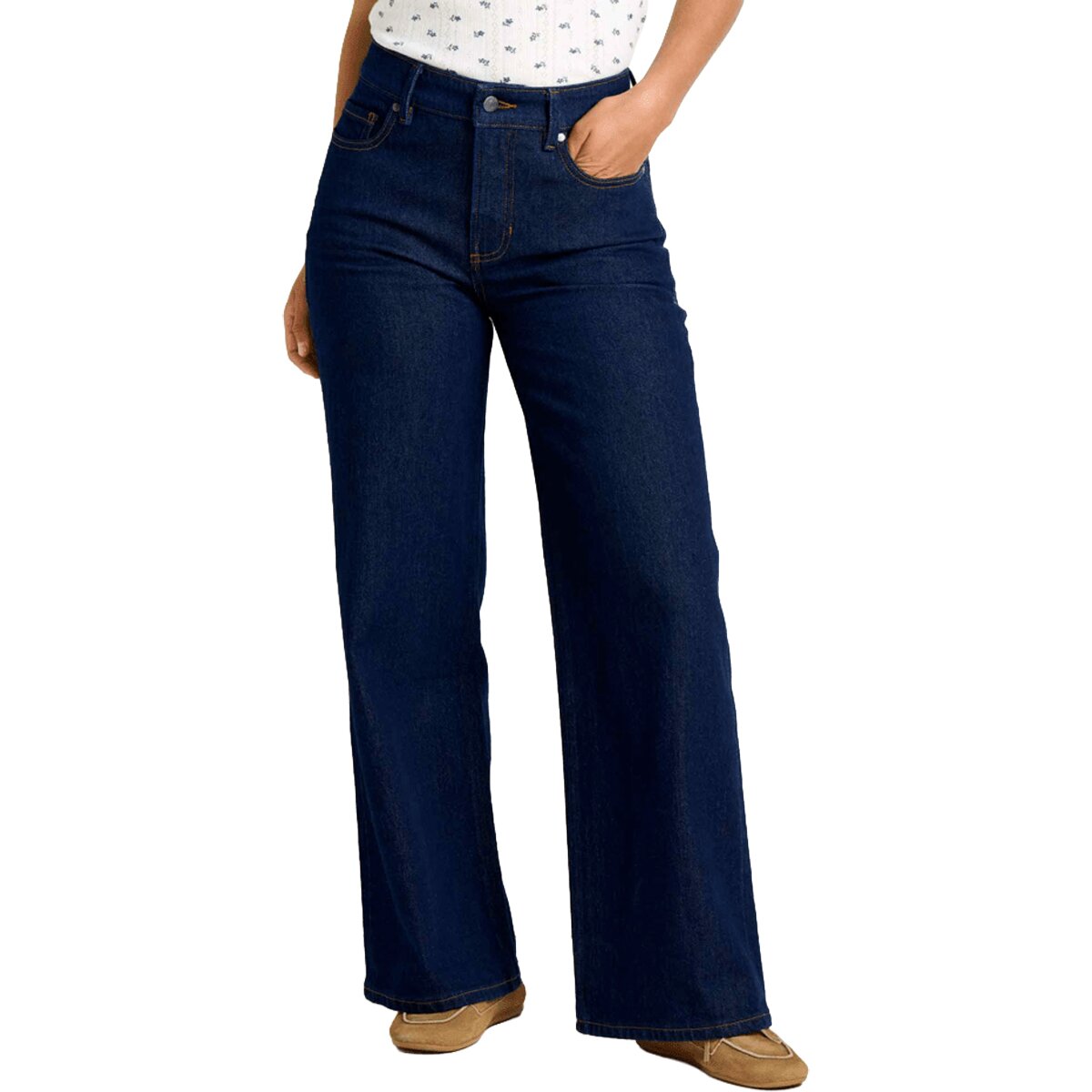 Image of Toad&Co Tamarack Wide Leg Blue Jean - Women's Telluride, 12