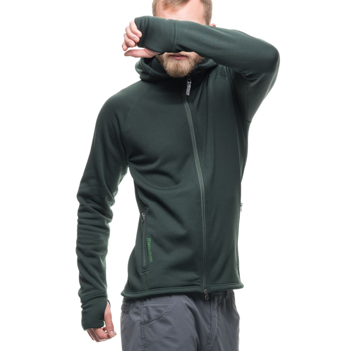 HOUDINI Power Houdi (Green Horizon、メンズM) Houdini - Power Houdi Slim-Fit Polartec® Power Stretch® Pro