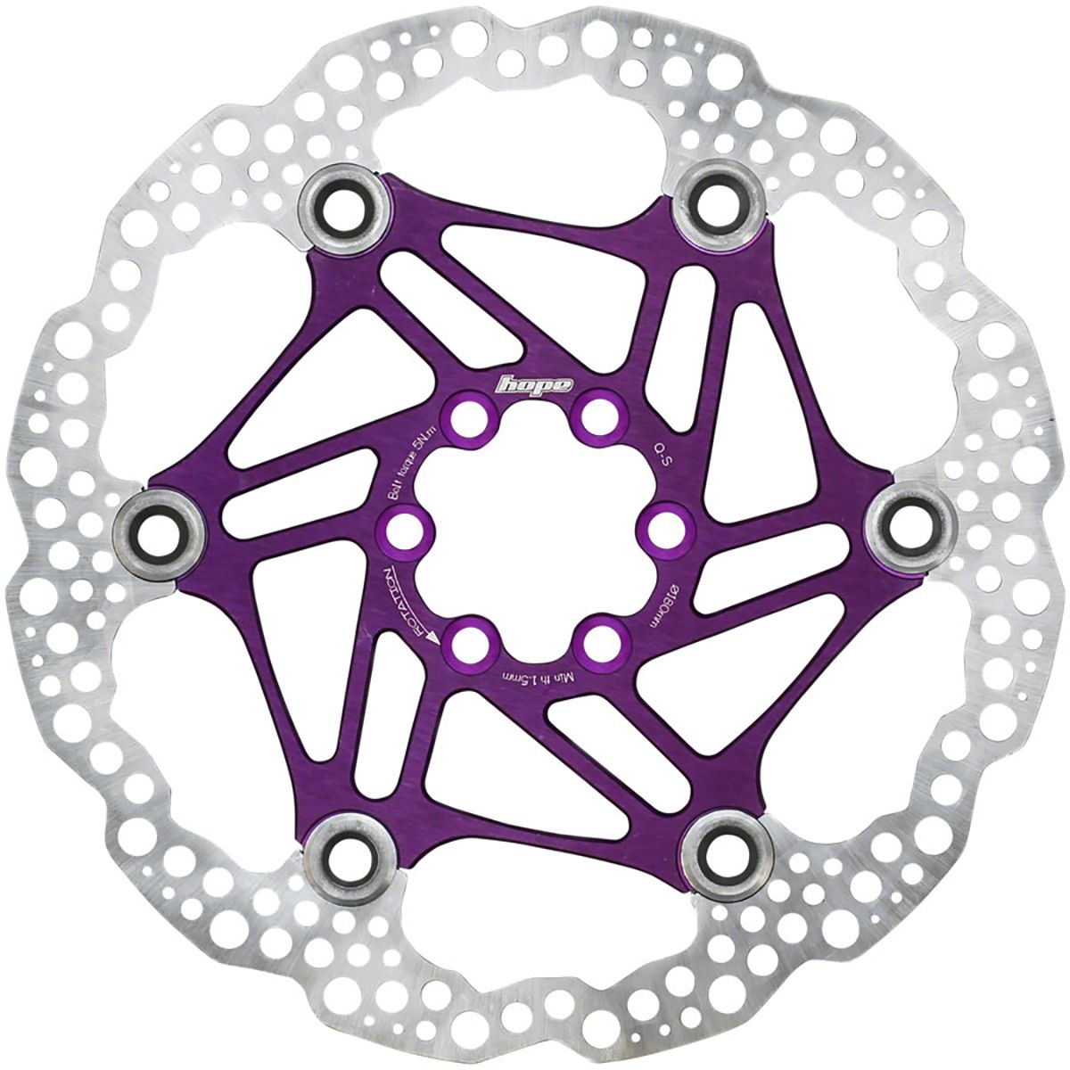 Image of Hope Floating Disc Rotor Purple, 220mm