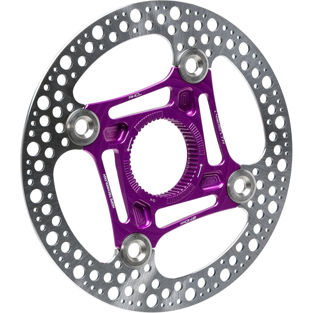 Image of Hope RX Center Lock Disc Rotor Purple, 140mm
