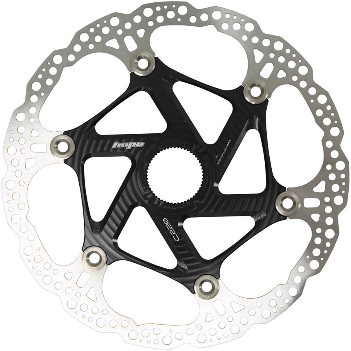 Hope Floating Disc Rotor - Centerlock Black, 203mm