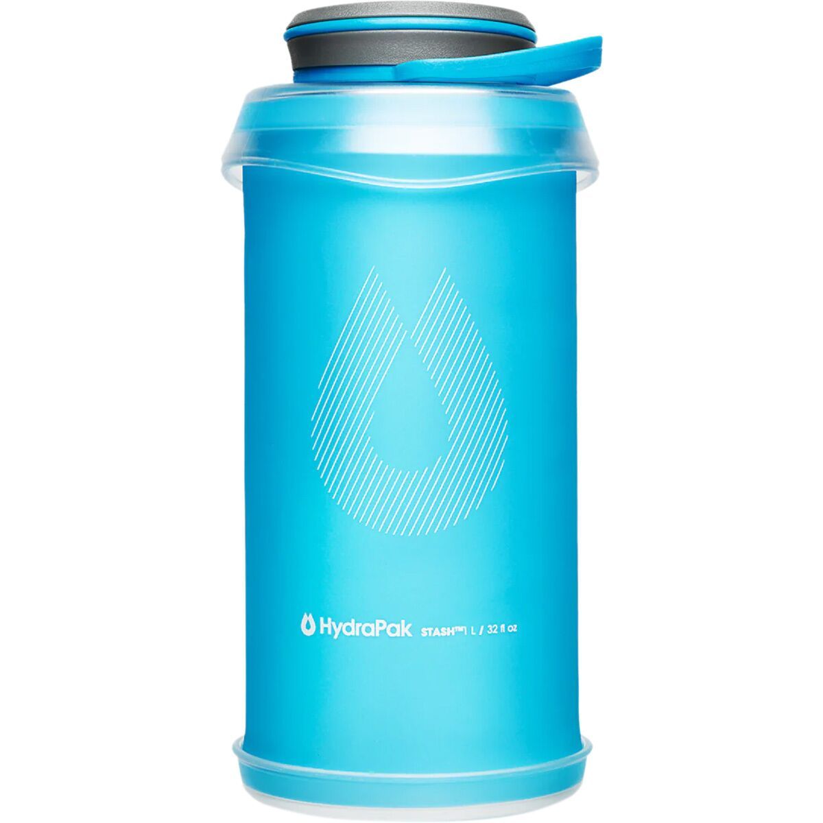 Hydrapak Stash Collapsible 1L Water Bottle - Hike & Camp