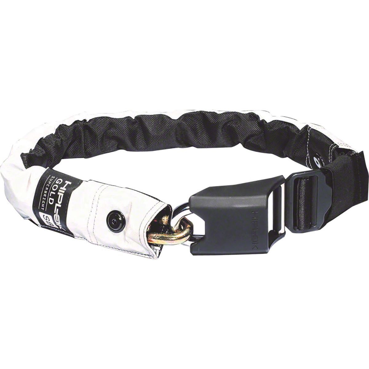 Hiplok Superbright Wearable Hardened Steel Chain Lock Lite White Reflective, 6mm