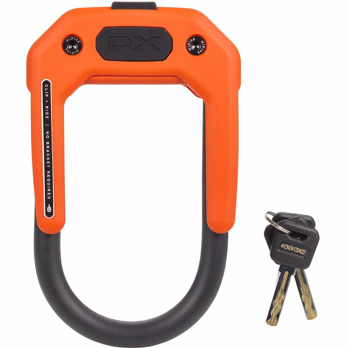 Image of Hiplok DX Wearable Keyed U-Lock Orange, 3.34inx5.9in
