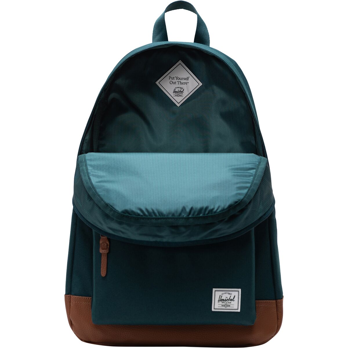 herschel backpack teal with a drawstring closure for the spacious 17 liter inner compartment Herschel Supply Co Classic XL