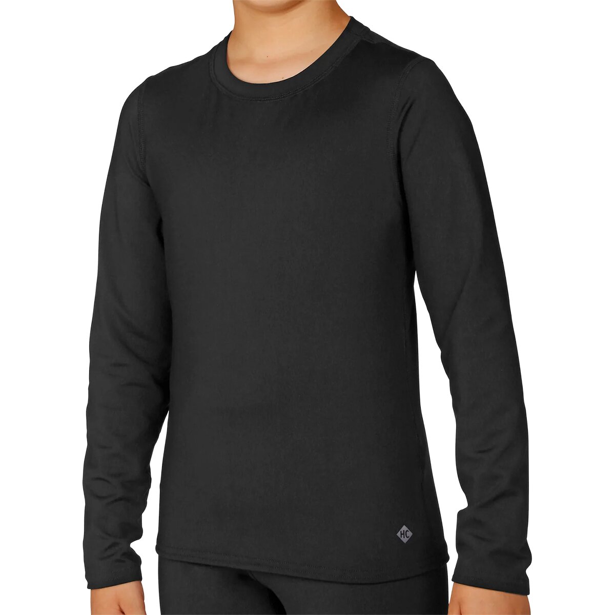 Hot Chilly's Micro-Elite Chamois Crew Top - Kids' Black, XL