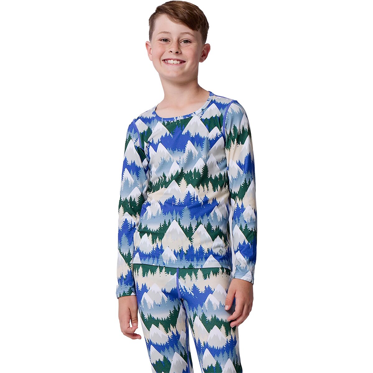 Hot Chilly's Originals Print Crew Top - Kids' Mountains, M