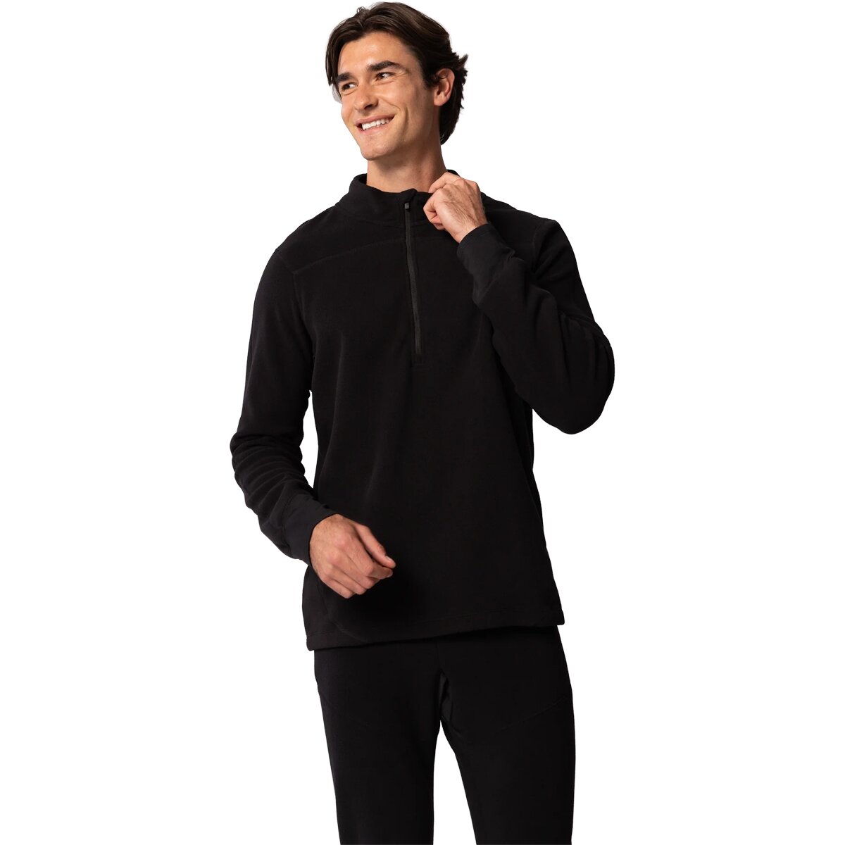 Image of Hot Chilly's La Montana Zip-T - Men's Black/Black, L
