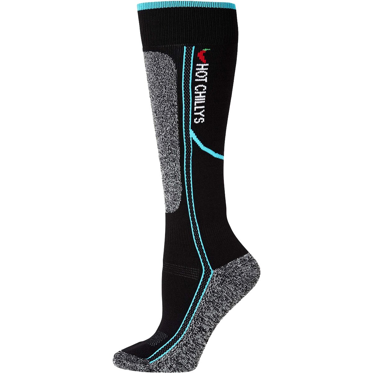 Image of Hot Chilly's Elite Mid Volume Sock - Women's Black/Aqua, S