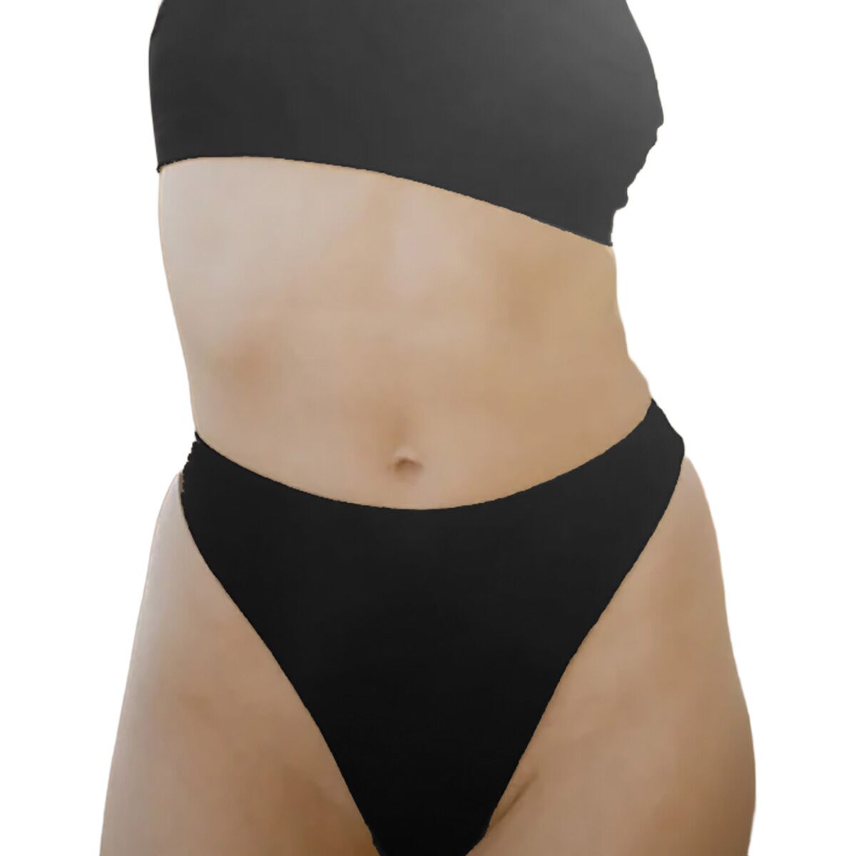 Image of Huha High Rise Thong Underwear - Women's Black, L