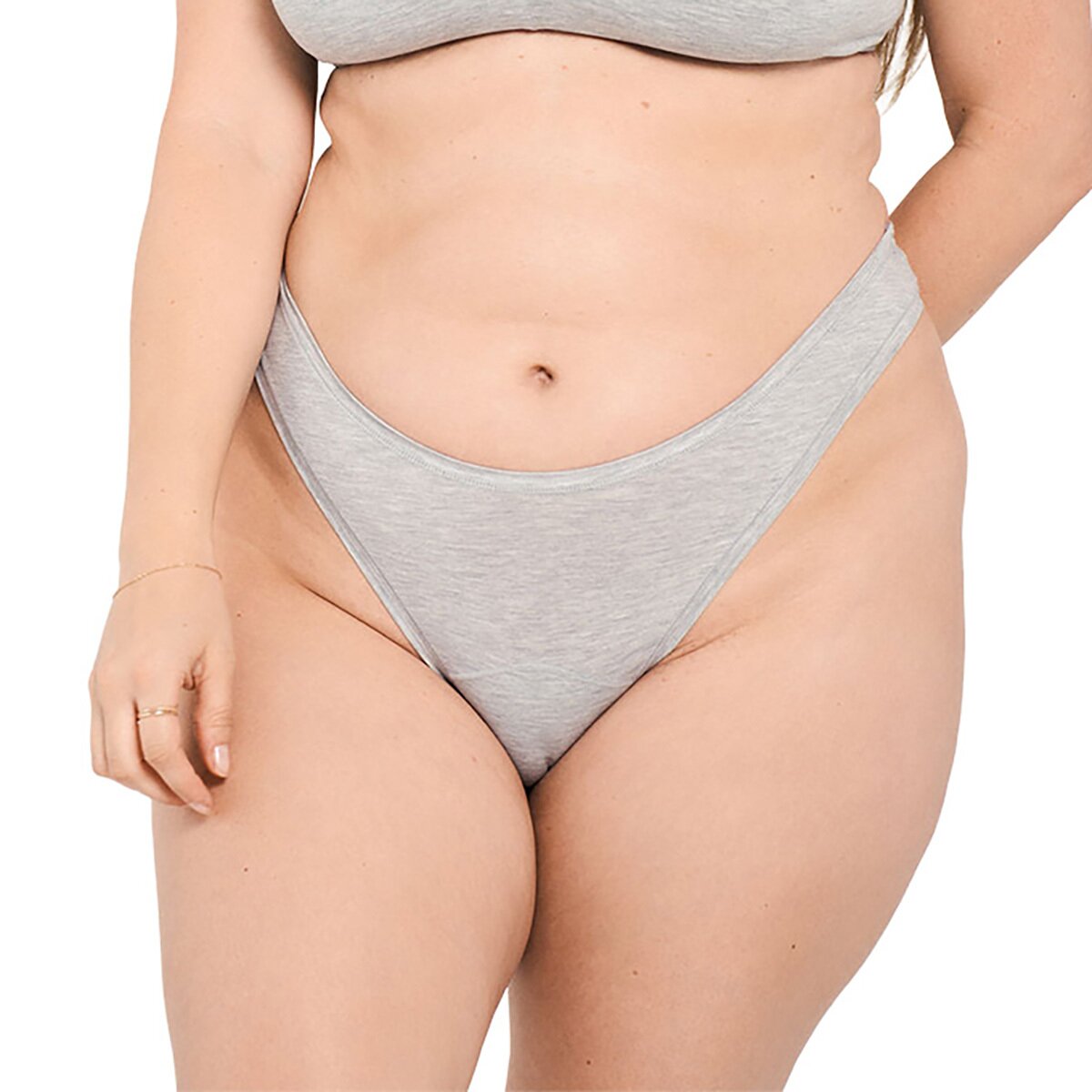 Image of Huha Dipped Thong Underwear - Women's Grey, M