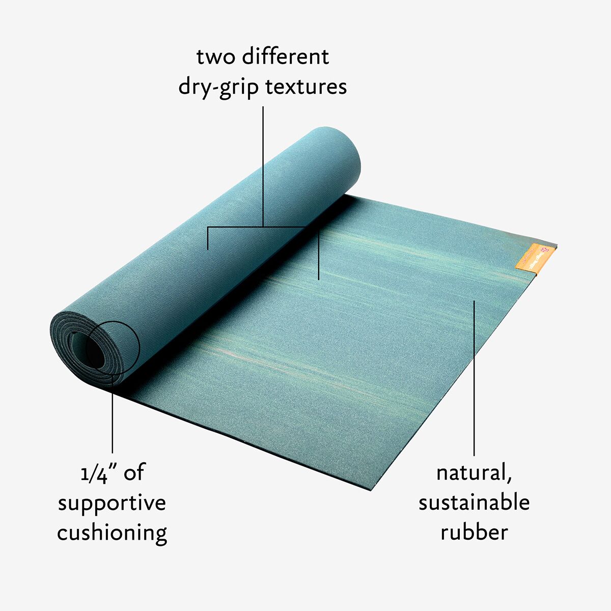 Tapis de yoga original Hugger Mugger bleu 68 Neuf dans son