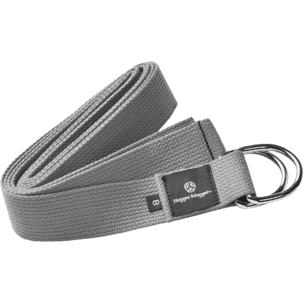 Hugger Mugger 8ft Cotton D-Ring Yoga Strap Gray
