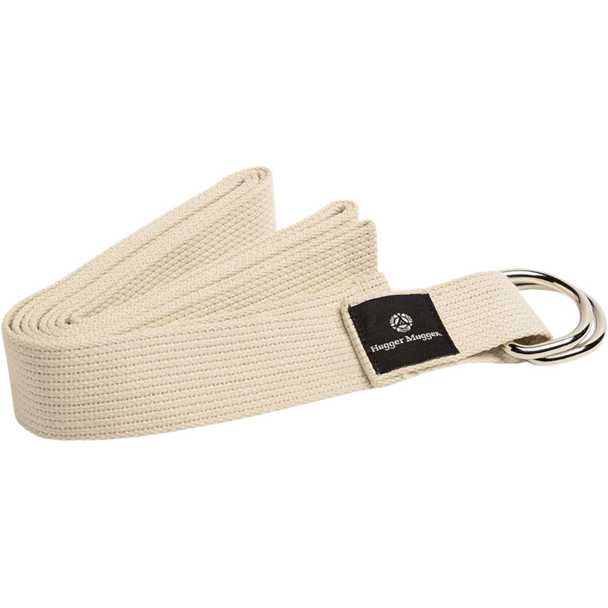 Hugger Mugger 8ft Cotton D-Ring Yoga Strap Natural