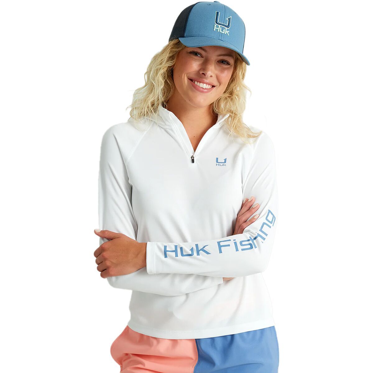 Image of Huk Icon Long-Sleeve Hoodie - Women's White, S