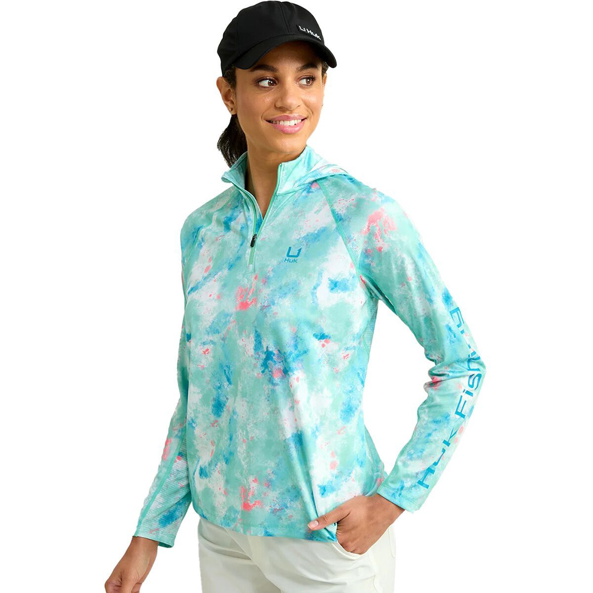 Huk Icon Printed Hoodie - Women's Bermuda Splish Splash, M