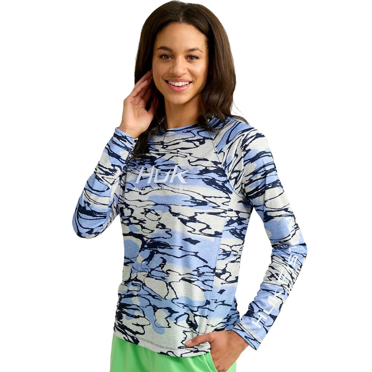 Huk KC Pursuit Printed Crew - Women's Naval Academy, XS
