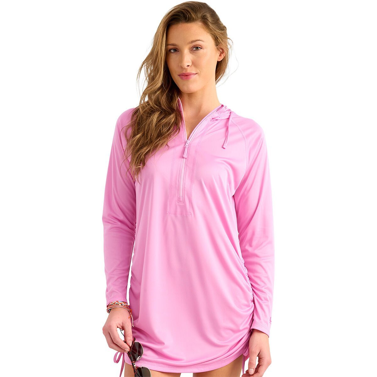 Image of Huk Pursuit Coverup Dress - Women's Bright Pink, M