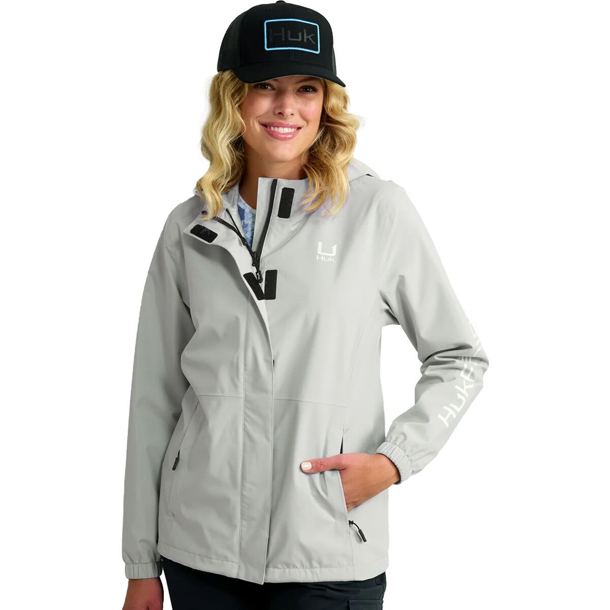 Image of Huk Storm Jacket - Women's Harbor Mist, S