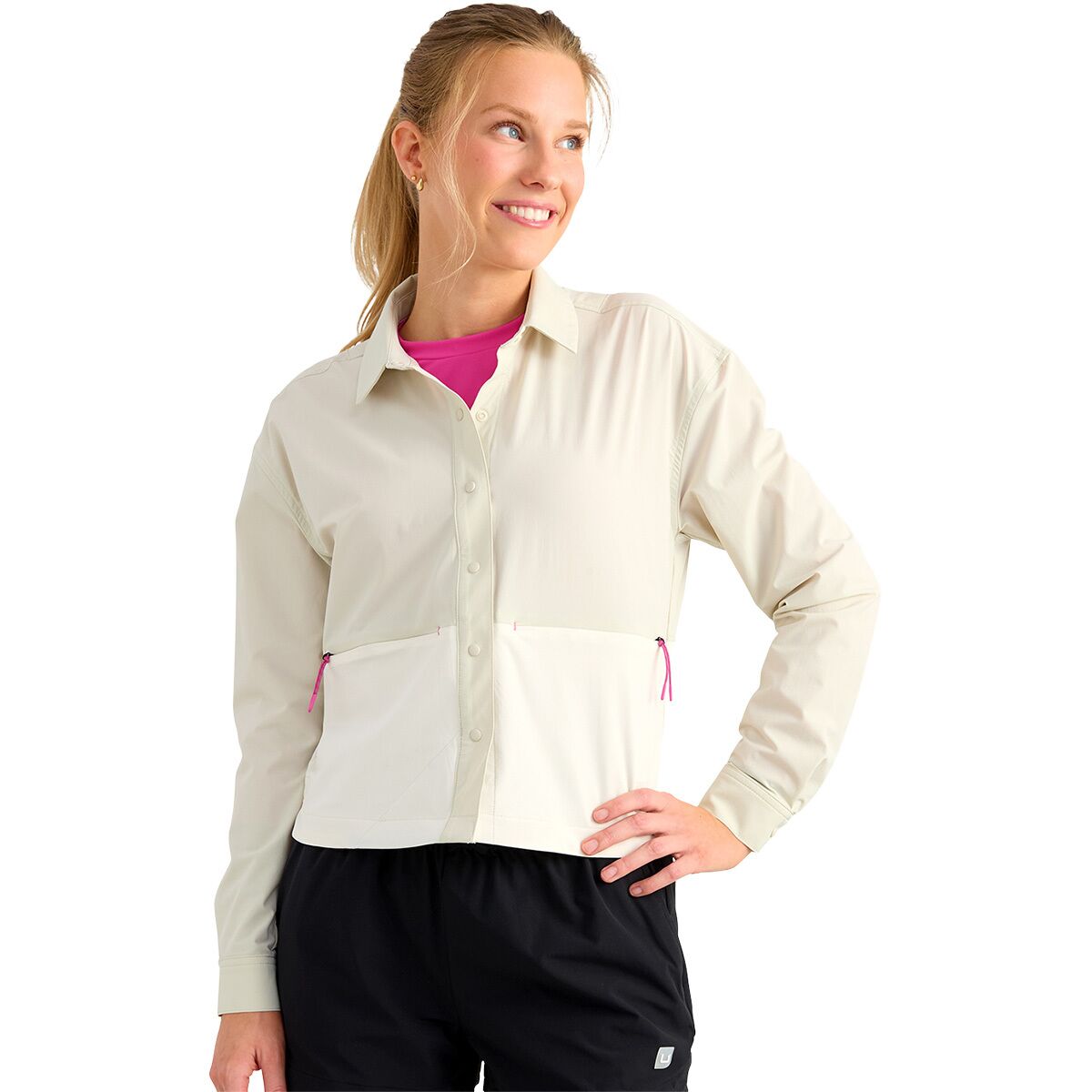 Image of Huk Embark Shacket - Women's Silver Birch, M