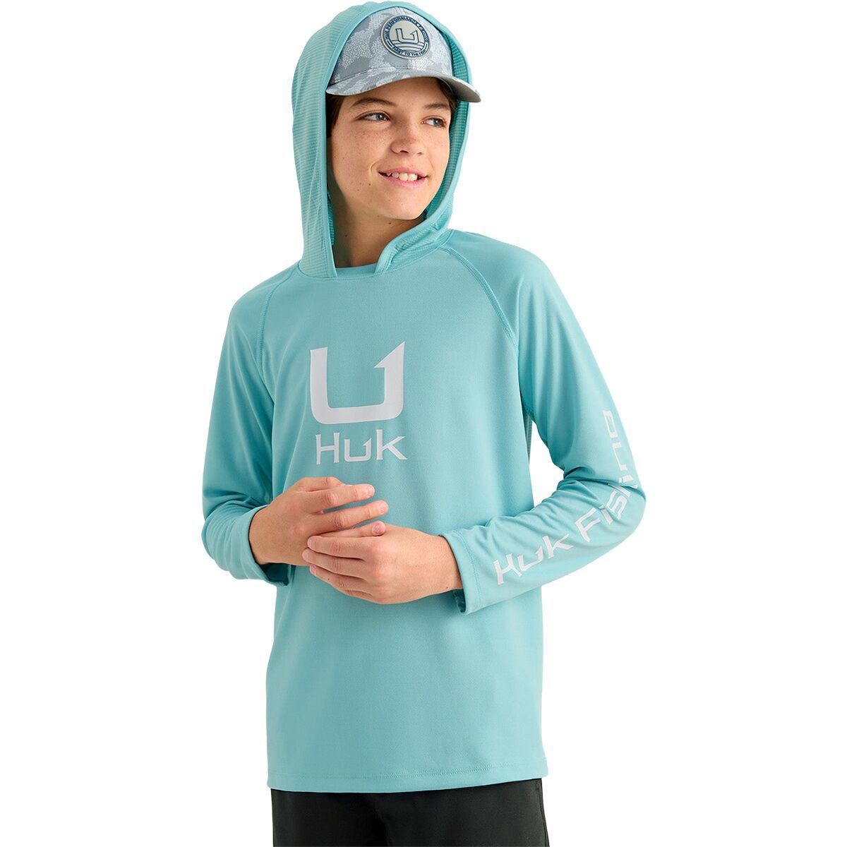 Image of Huk Icon Hoodie - Kids' Marine Blue 2, XL