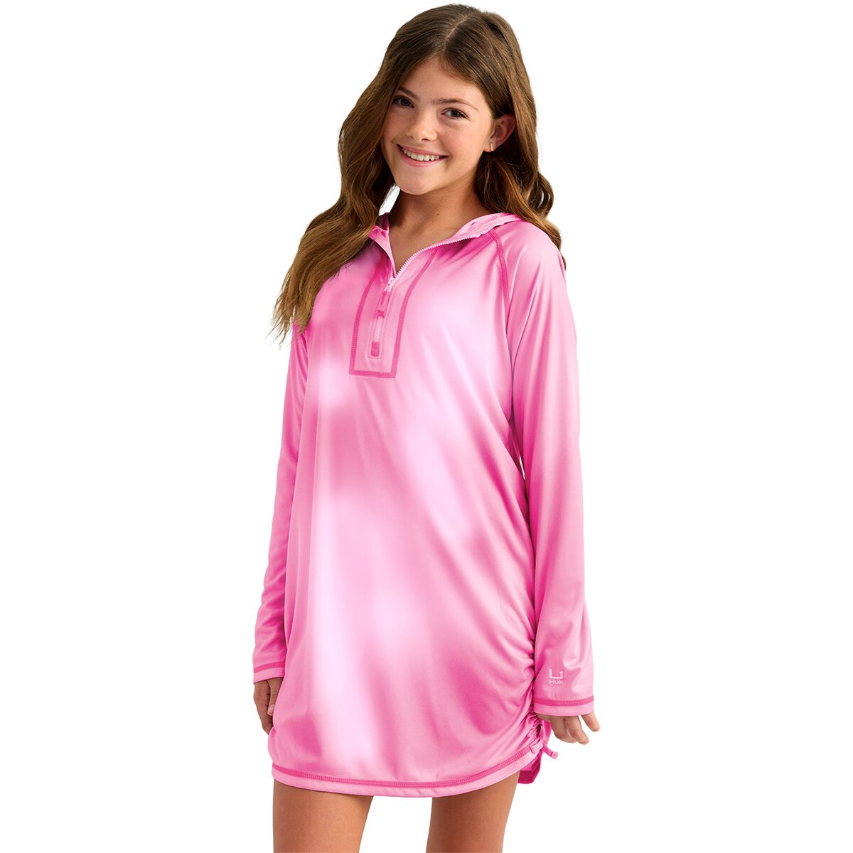Image of Huk Pursuit Print Coverup Dress - Girls' Oleander, L