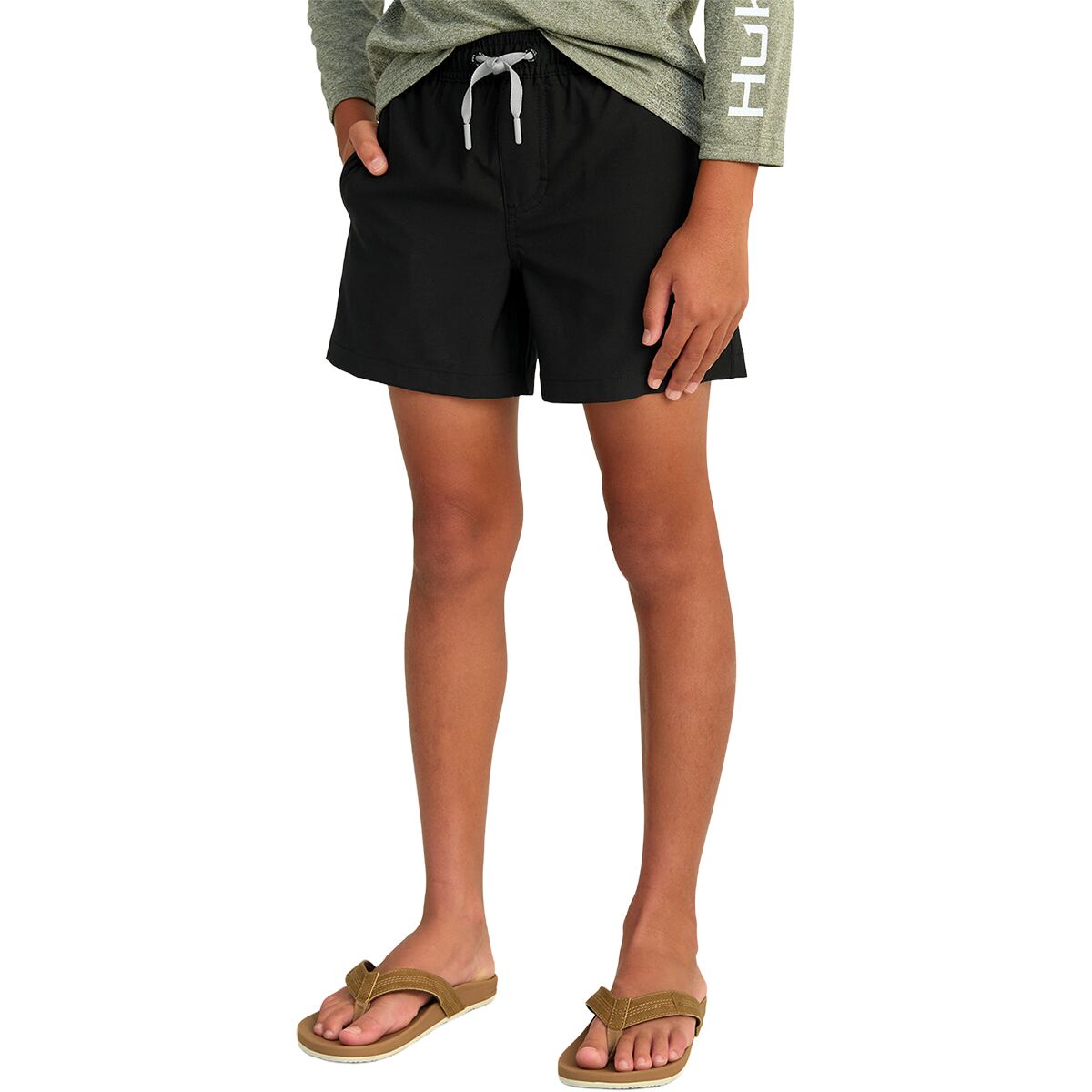 Image of Huk Pursuit Volley Short - Boys' Black, S