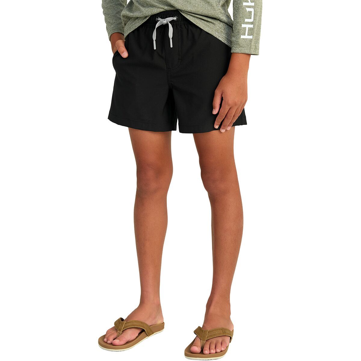 Image of Huk Pursuit Volley Short - Boys' Black, M