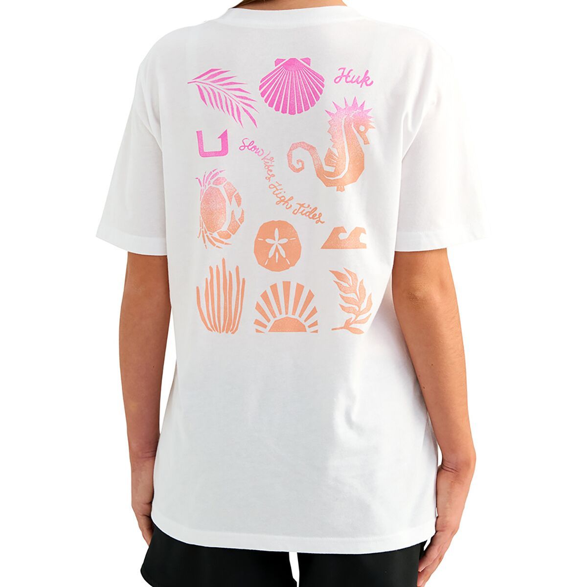Image of Huk Slow Tides T-Shirt - Boys' White, L