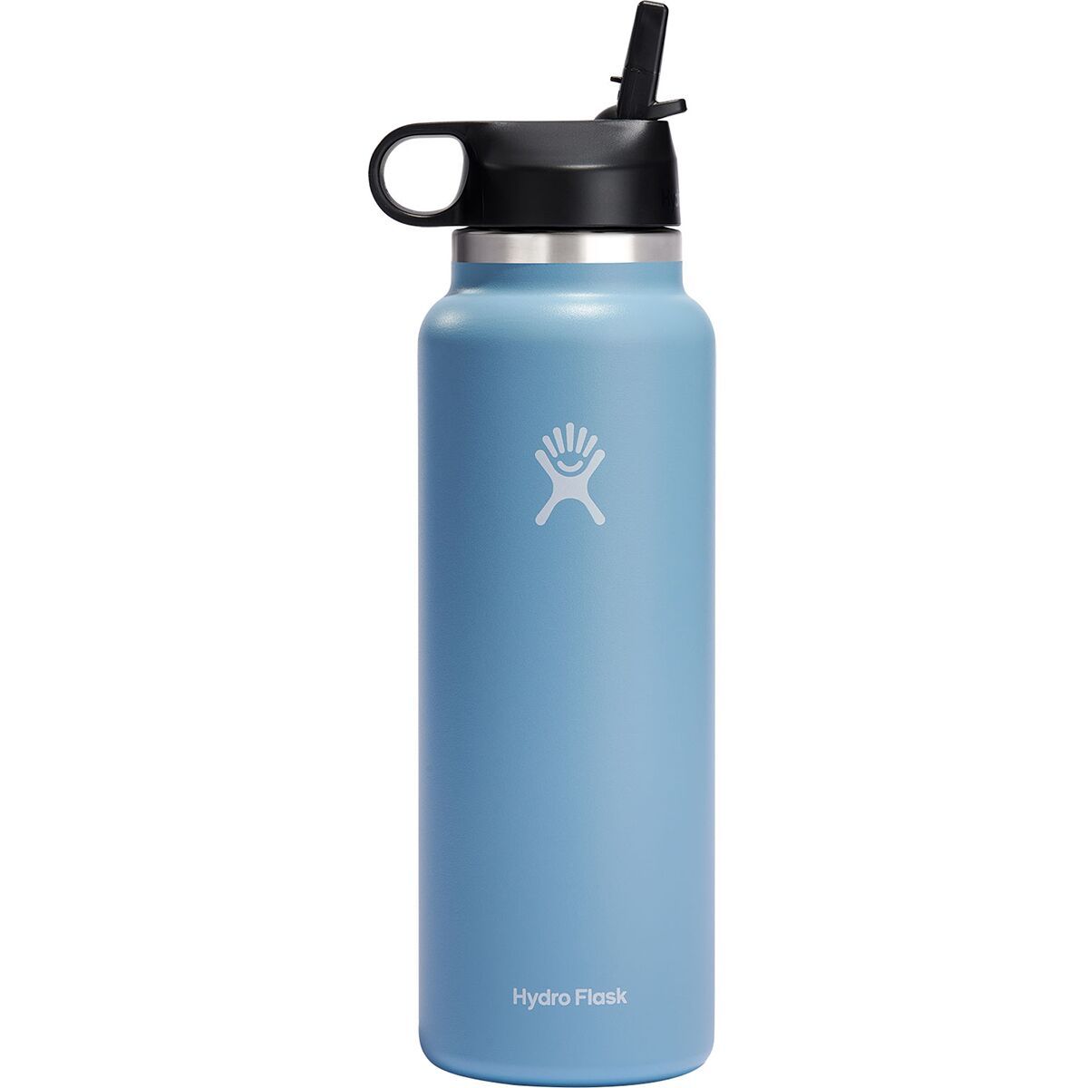 Hydro Flask 40oz Wide Mouth Water Bottle with Straw Lid Rain, One Size