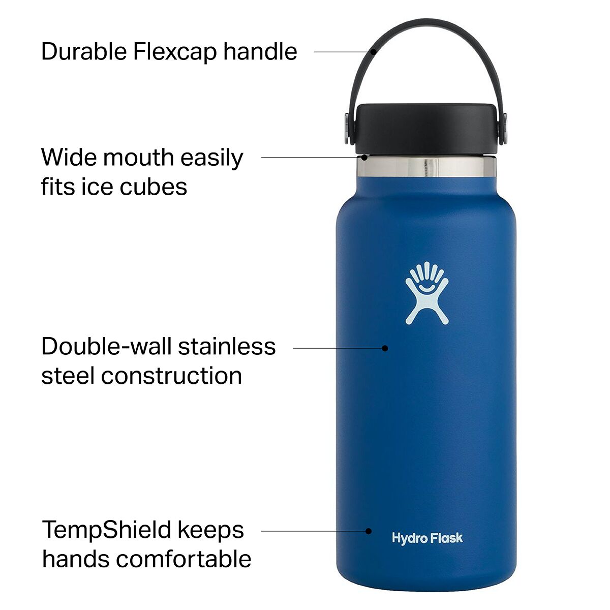 New Other Hydro Flask, Wide Mouth Flex Cap Raspberry, 32 Ounce