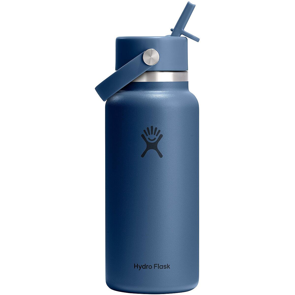 Image of Hydro Flask 32oz Wide Mouth Flex Straw Water Bottle Harbor Blue, One Size