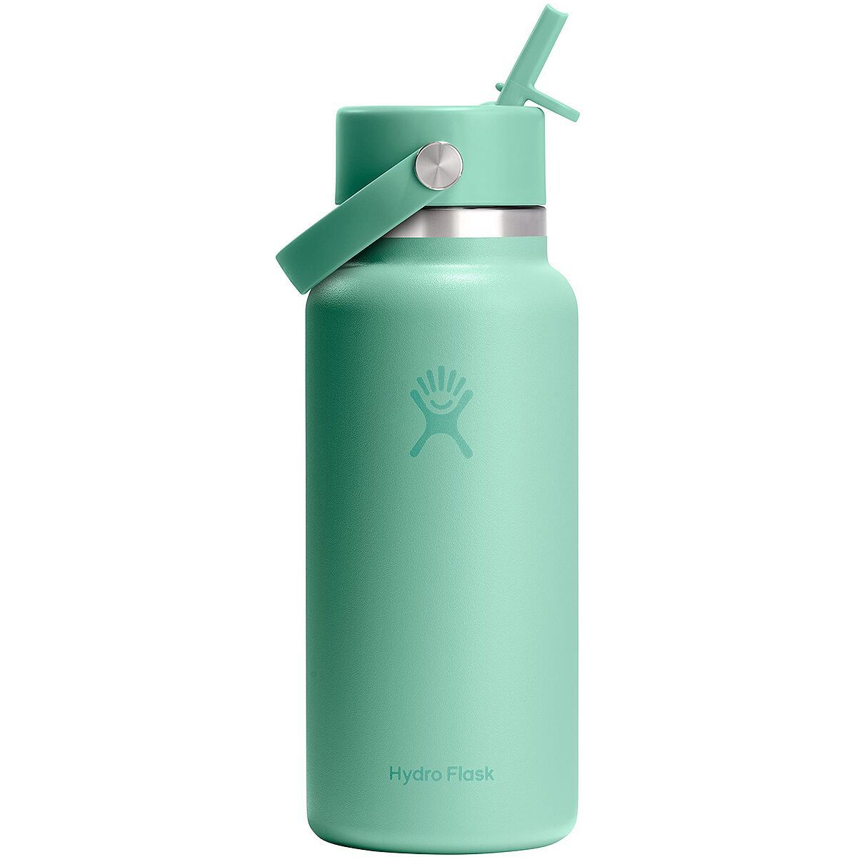 Image of Hydro Flask 32oz Wide Mouth Flex Straw Water Bottle Mermaid Green, One Size