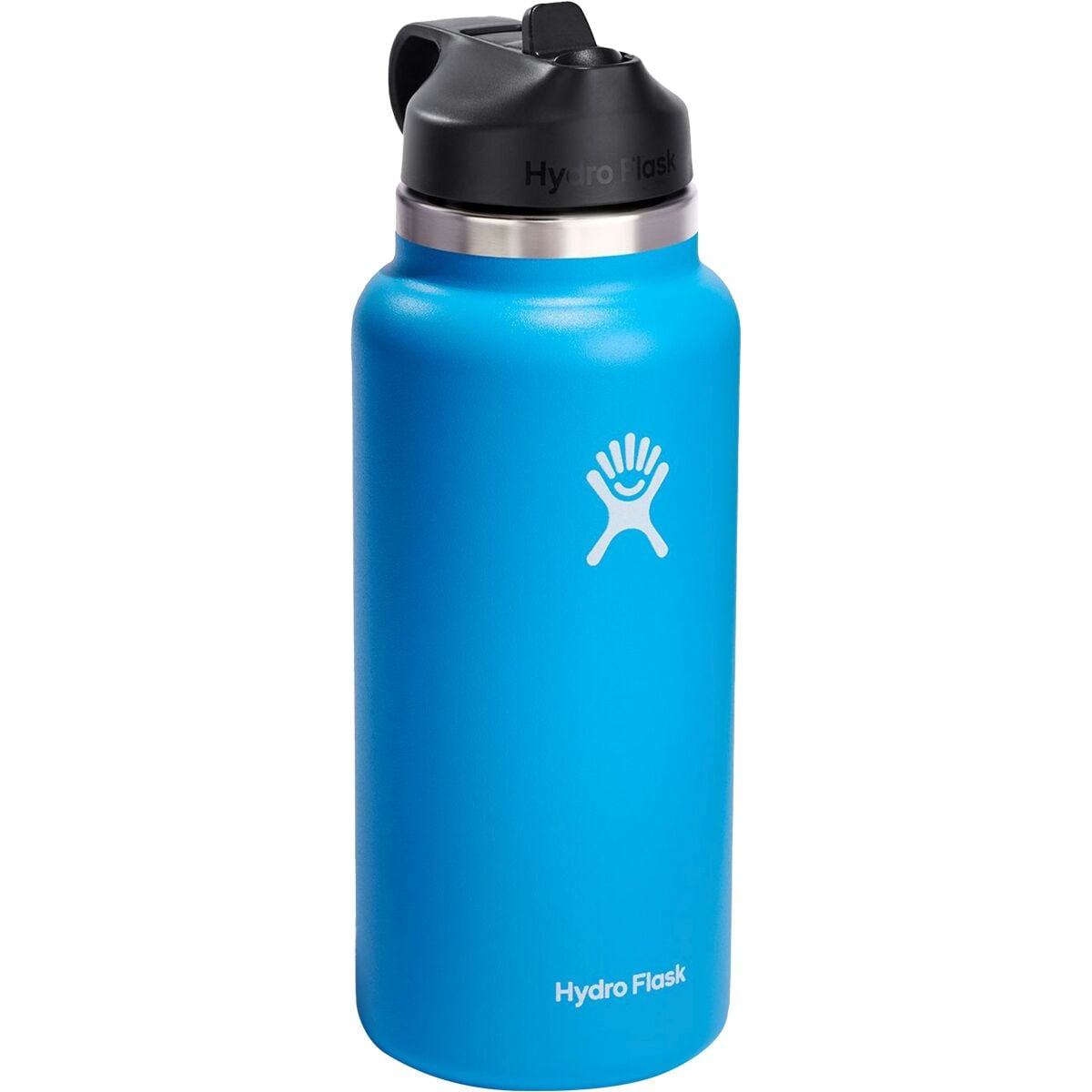 Hydro Flask 32 oz Special Edition WATER BOTTLE w FLEX Boot STRAW Lid BASIN  Blue
