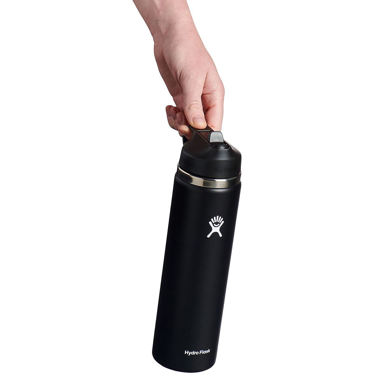  Hydro Flask 24 oz Wide Mouth Straw Lid Black : Sports