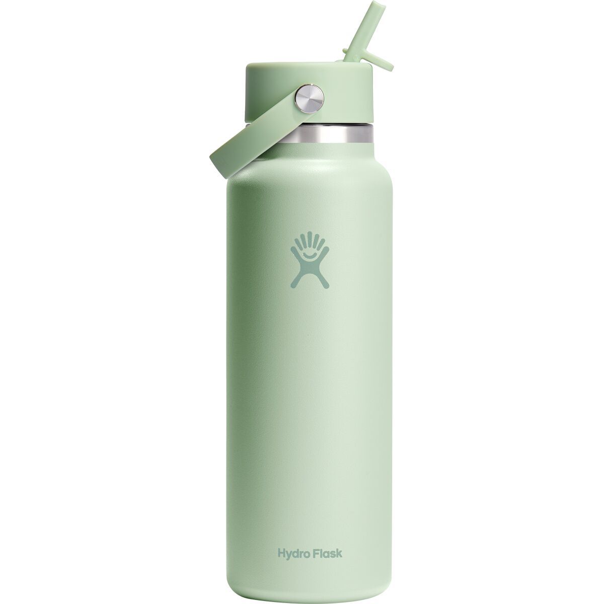 Image of Hydro Flask 40oz Wide Mouth Water Bottle + Flex Straw Cap Aloe, One Size