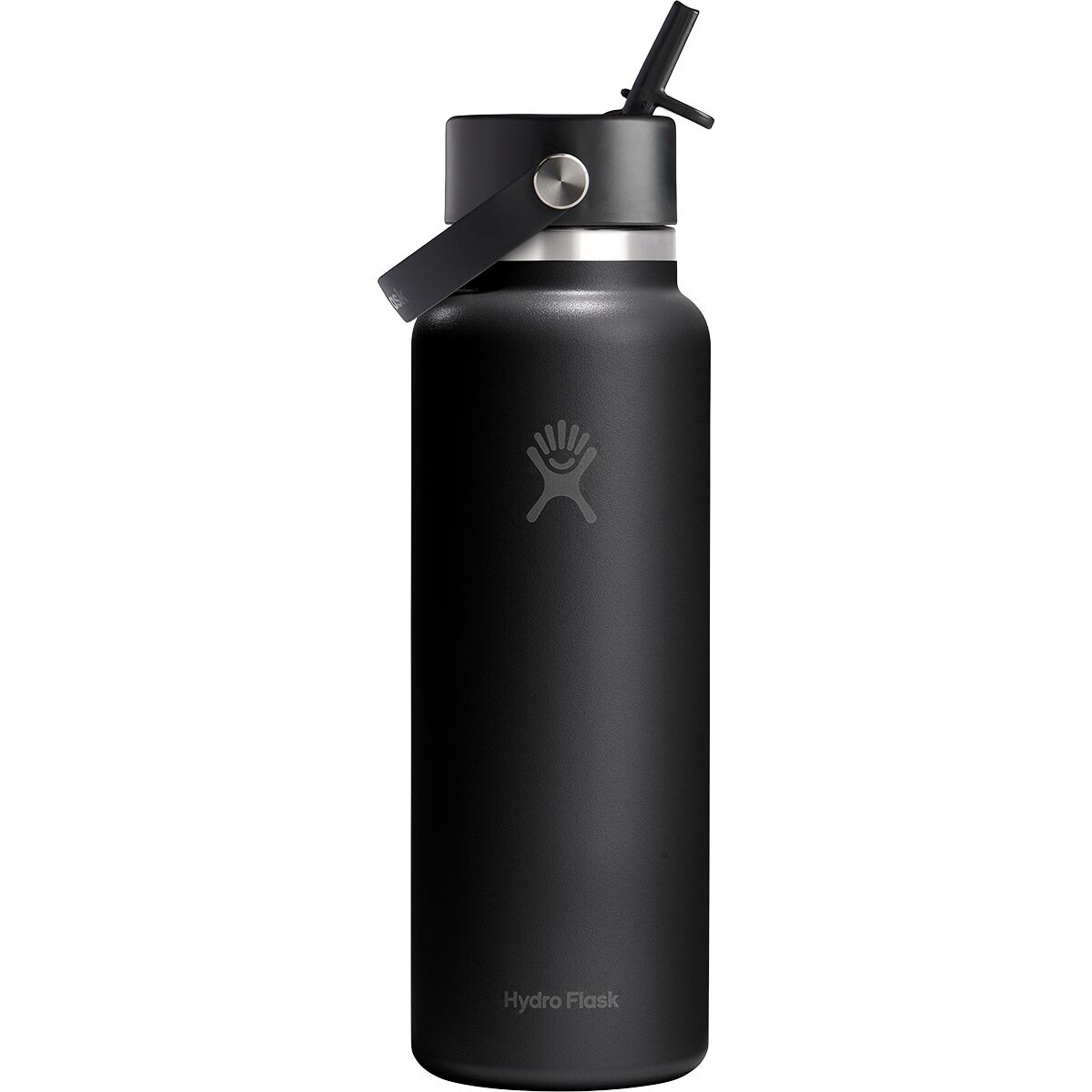 Hydro Flask 40oz Wide Mouth Water Bottle + Flex Straw Cap Black2