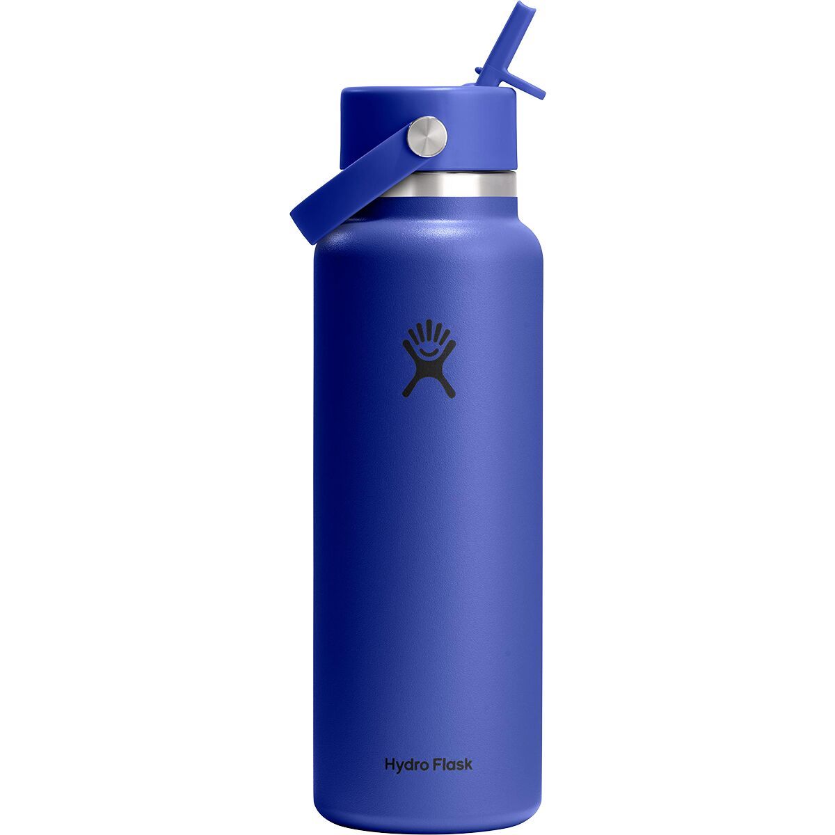 Image of Hydro Flask 40oz Wide Mouth Water Bottle + Flex Straw Cap Capri Blue, One Size