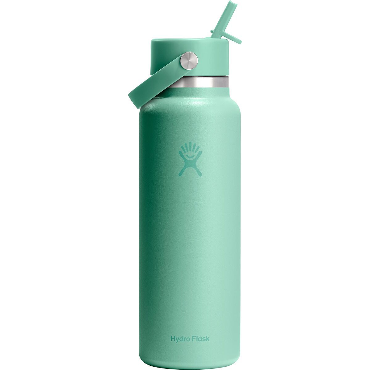 Image of Hydro Flask 40oz Wide Mouth Water Bottle + Flex Straw Cap Mermaid Green, One Size