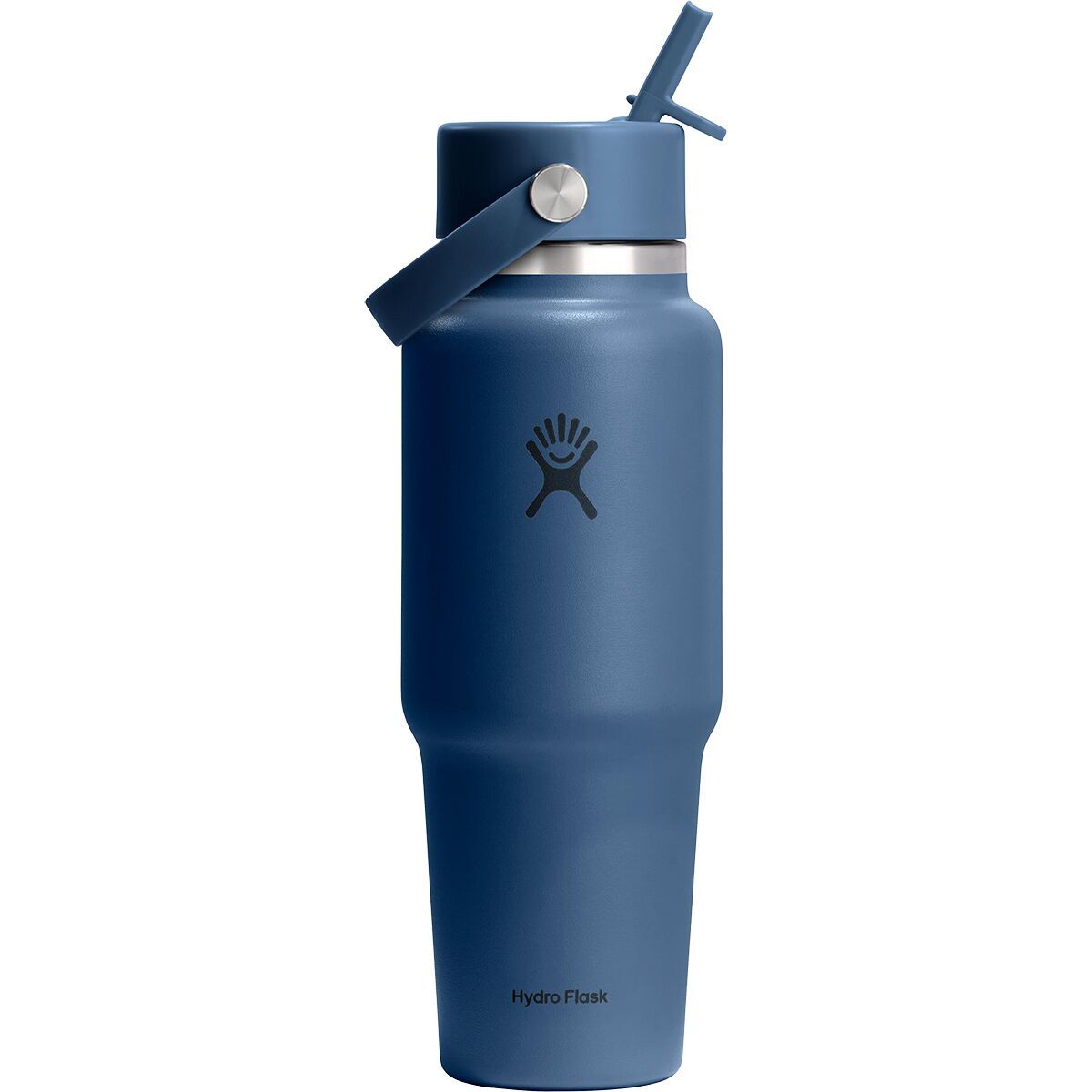 Hydro Flask 32oz Wide Mouth Flex Straw Cap Travel Water Bottle Harbor Blue
