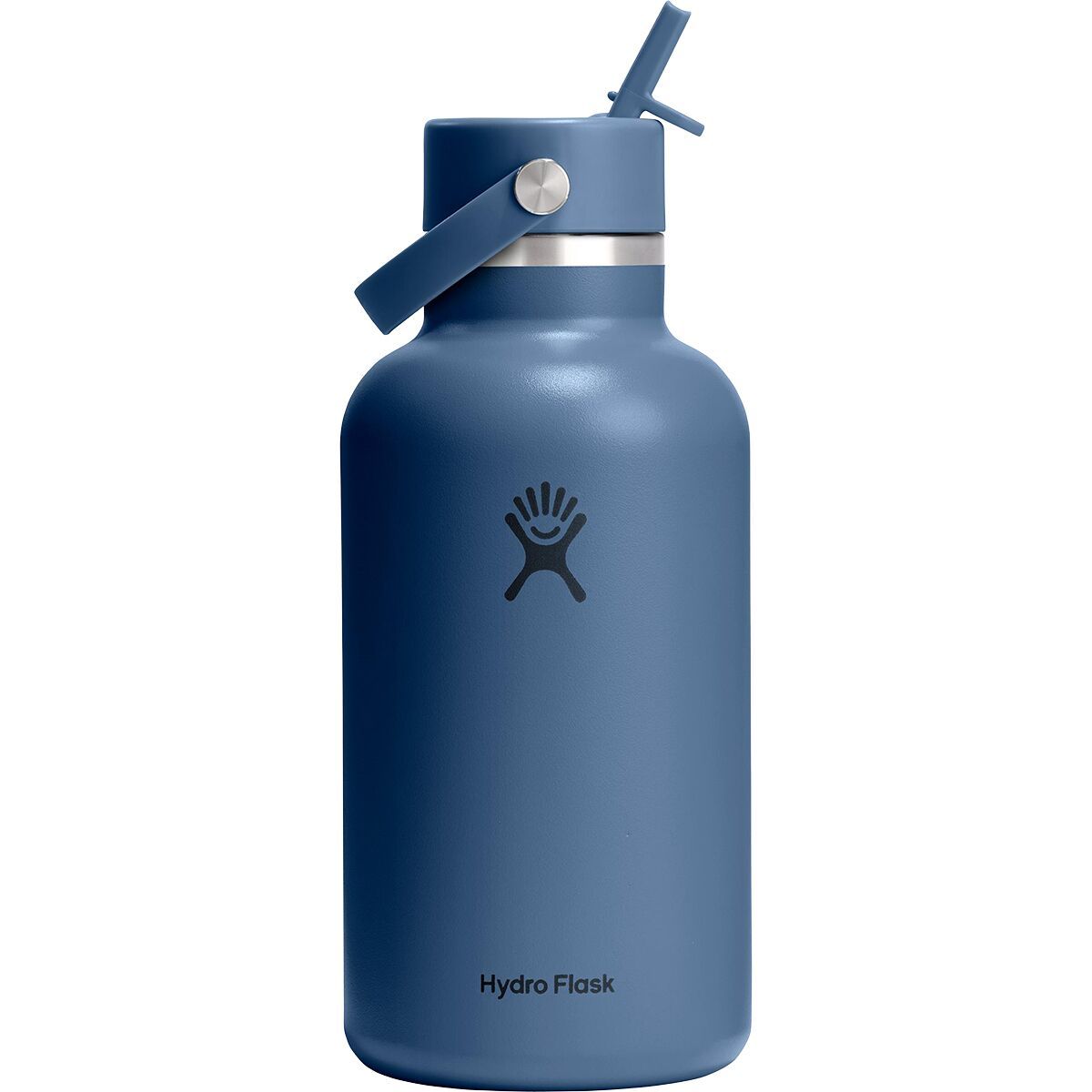 Image of Hydro Flask 64oz Wide Flex Straw Cap Water Bottle Harbor Blue, One Size