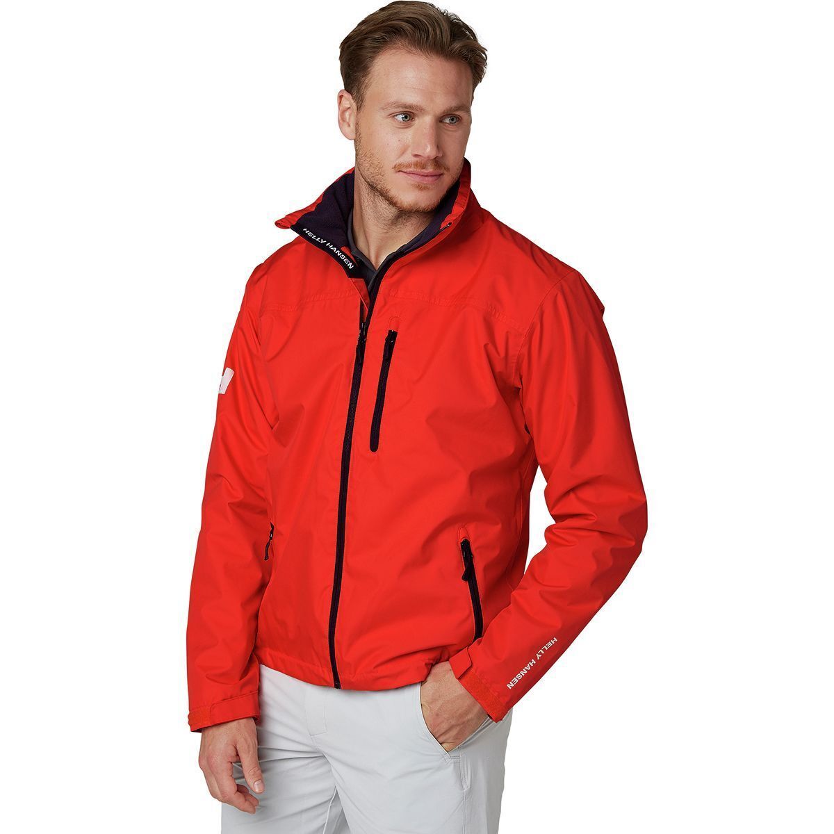Helly Hansen Crew Midlayer Jacket - Men's Cherry Tomato, M