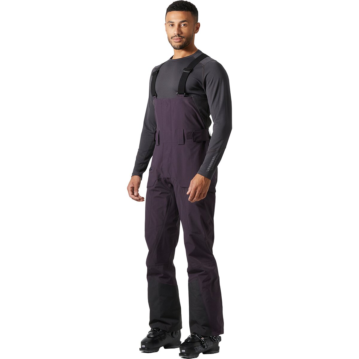 Image of Helly Hansen Sogn Bib Shell Pant - Men's Black Grape, XL