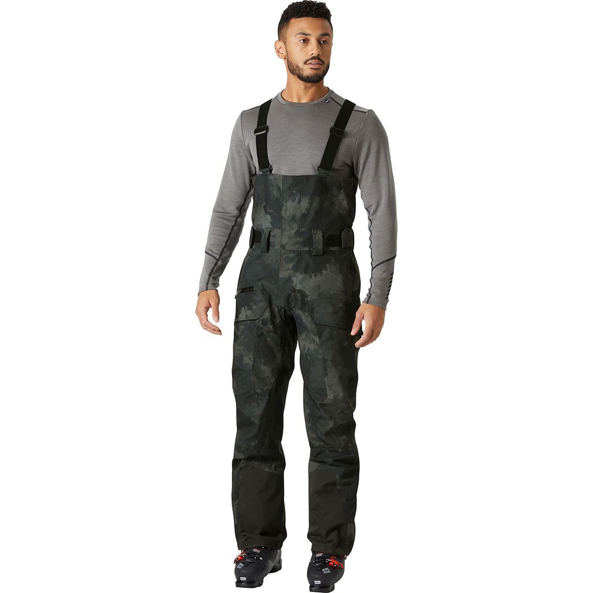 Helly Hansen Sogn Bib Shell Pant - Men's Black Marble, M