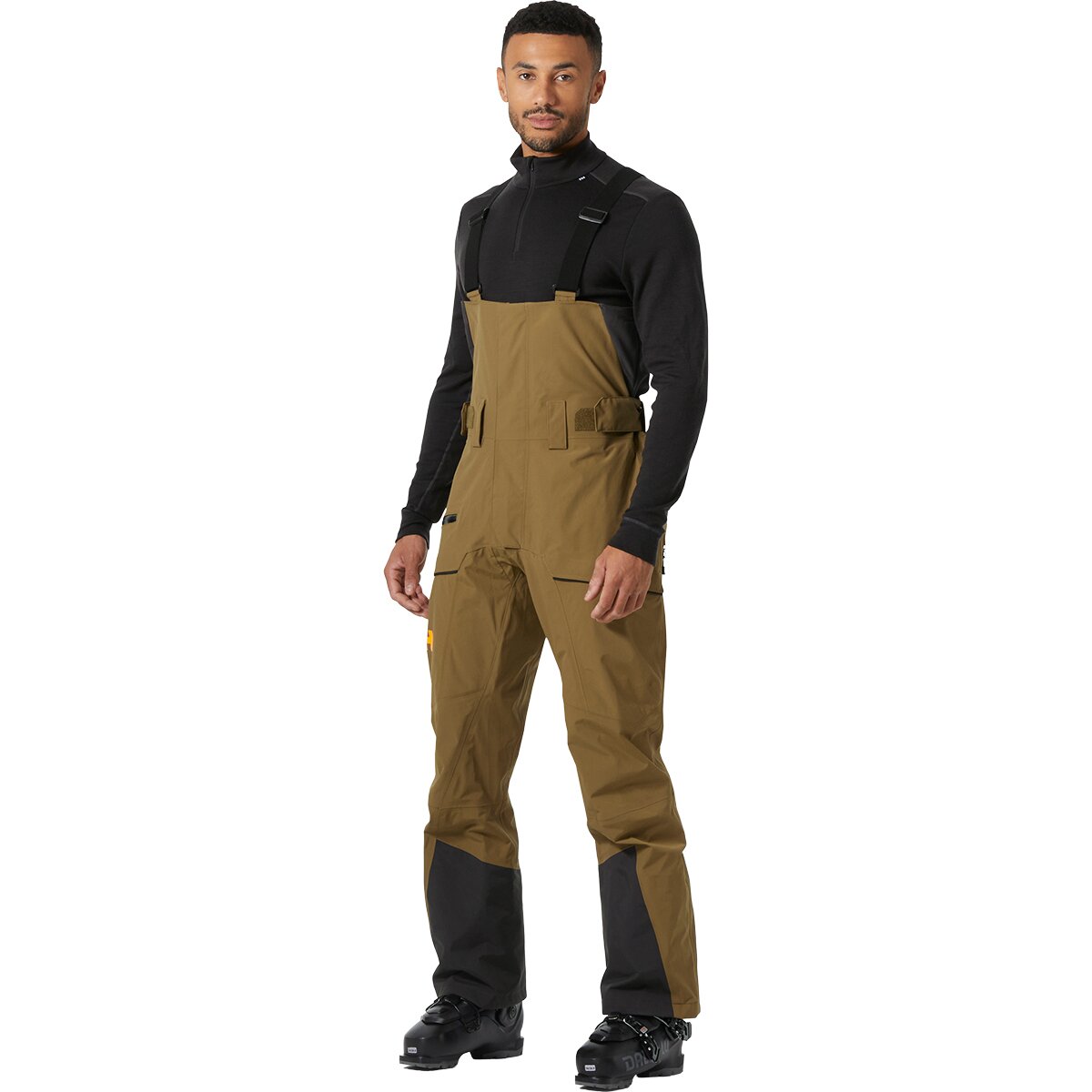 Image of Helly Hansen Sogn Bib Shell Pant - Men's Sepia, XXL