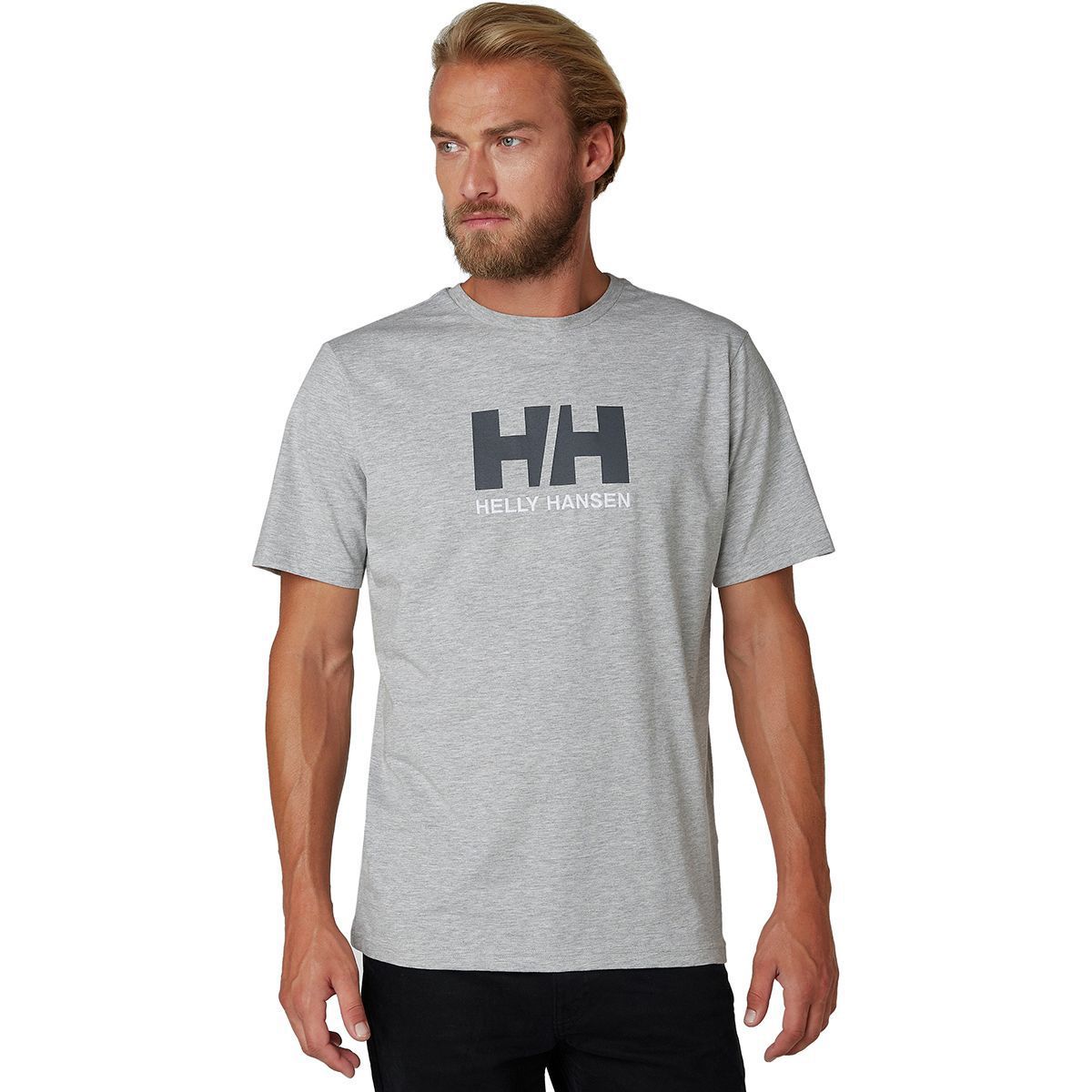 Helly Hansen Logo Short-Sleeve T-Shirt - Men's Grey Melange, M