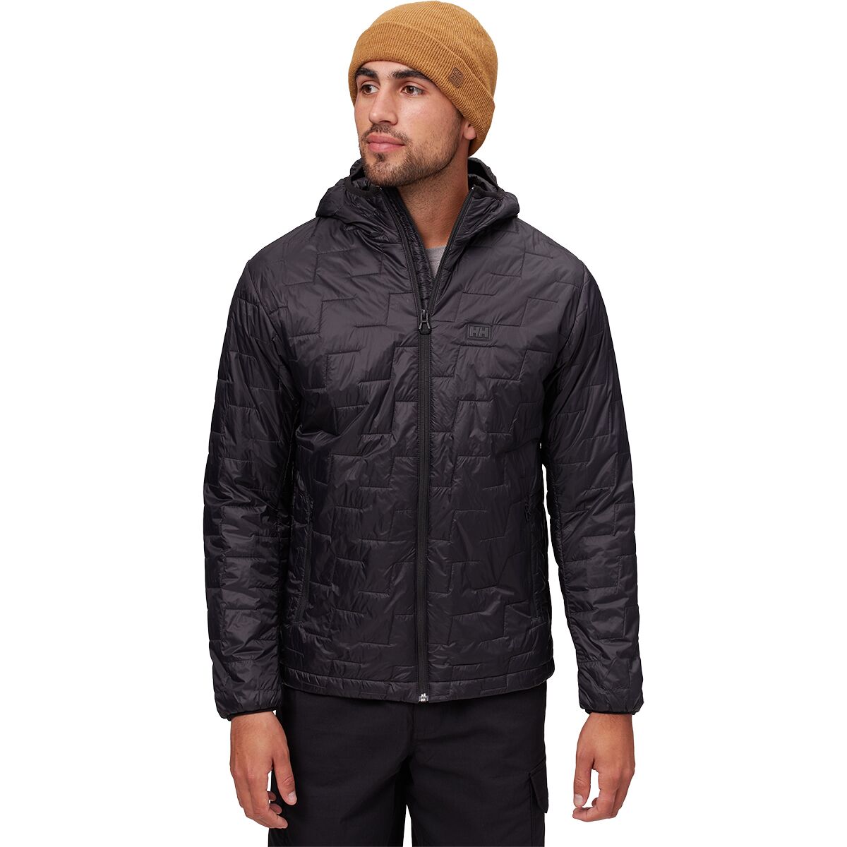 Image of Helly Hansen Lifaloft Hooded Insulator Jacket - Men's Black Matte, M