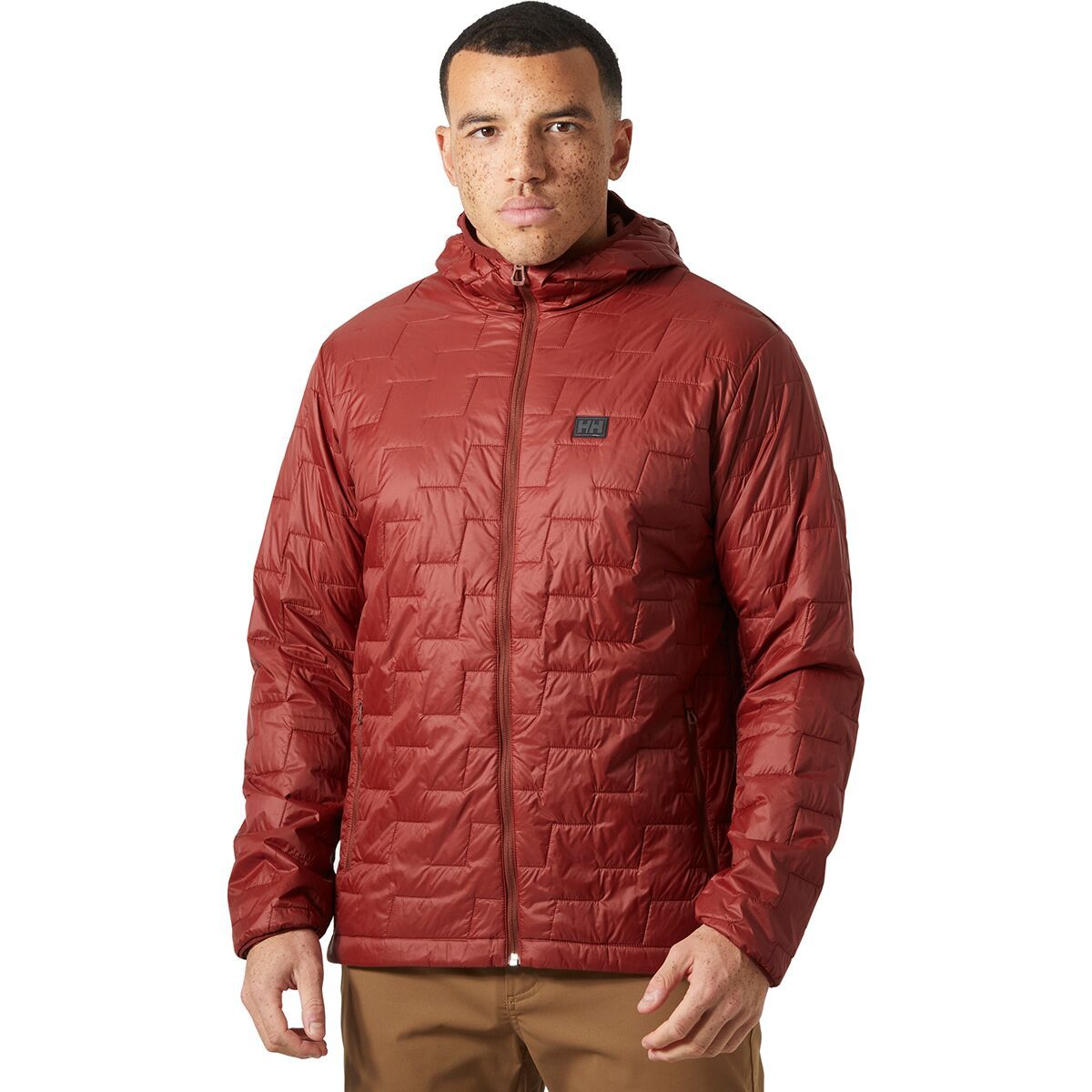 Image of Helly Hansen Lifaloft Hooded Insulator Jacket - Men's Mars Red, M