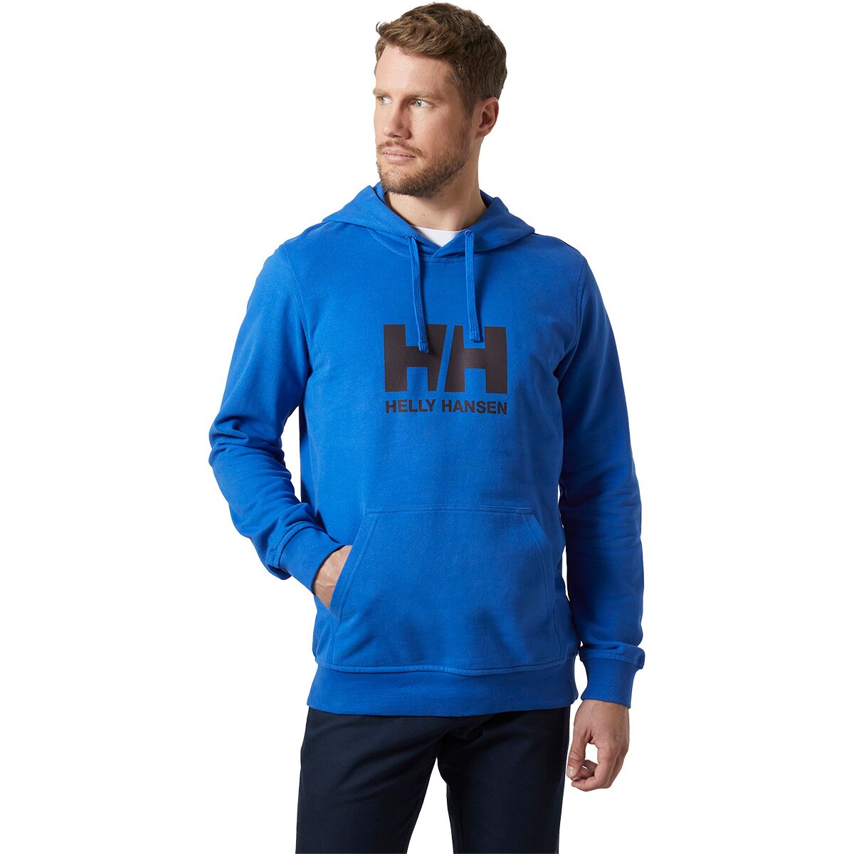 Image of Helly Hansen Logo Pullover Hoodie - Men's Cobalt 2.0, M